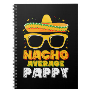 Geen gemiddelde Pappy papa familie Cinco De Mayo Notitieboek