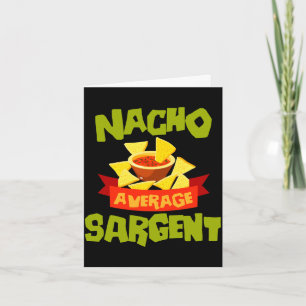 Geen gemiddelde sargent grappige verjaardag achter kaart