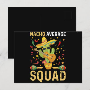 Geen gemiddelde squad Cinco De Mayo Mexicaans fees Briefkaart