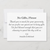 Geen geschenken alstublieft, digitale en gedrukte  feestdagenkaart (Voorkant)