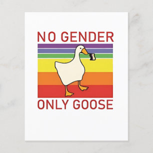 Geen Geslacht Alleen Gans Non Binair LGBTQ Flyer