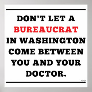 Geen gesocialiseerde geneeskunde poster