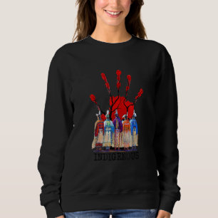 Geen gestolen zussen meer MMIW Red Hand Print stan Trui