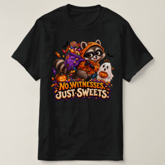Geen getuigen, gewoon snoepjes Funny wasbeer shirt
