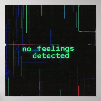Geen Gevoelens Gedetecteerd Terminal Poster AI Sto