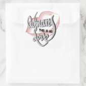 Geen gewone liefde, Square Stickers (Tas)