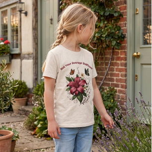 "Geen Gewone Muurbloem" Elegante Bloemen Tri-Blend Shirt