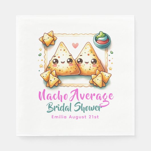 Geen Gewone Nacho Fiesta! Laatste Bruidsfeest Borr Servet (Voorkant)