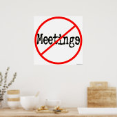 Geen Gezegde van het Bureau van de Vergaderingen H Poster (Keuken)