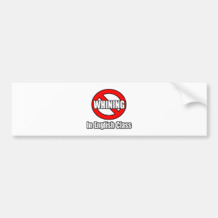 Geen gezeur in de Engelse les Bumpersticker