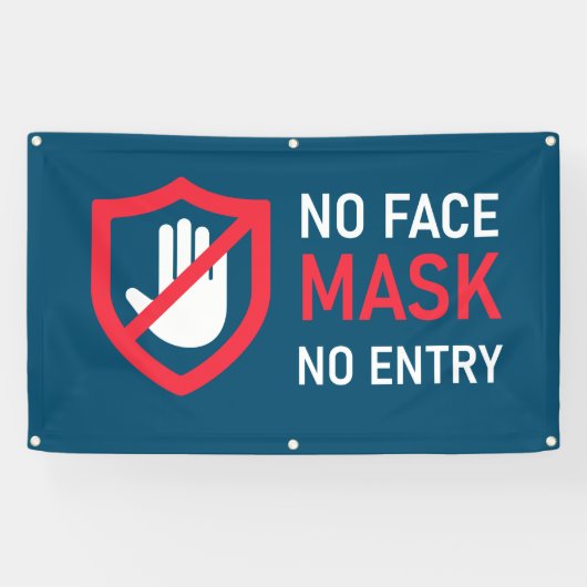 Geen gezichtsmasker Geen invoer Spandoek (Horizontaal)