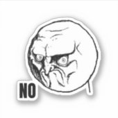 Geen gezichtsmemen sticker (Voorkant)