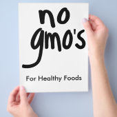 Geen GGO's voor de Gezondheid Voeding Promotional Flyer (Hand)
