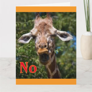 Geen Giraffe Kaart