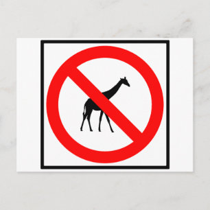 Geen Giraffes snelwegteken Briefkaart