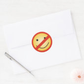 Geen glimlachzone ronde sticker (Envelop)