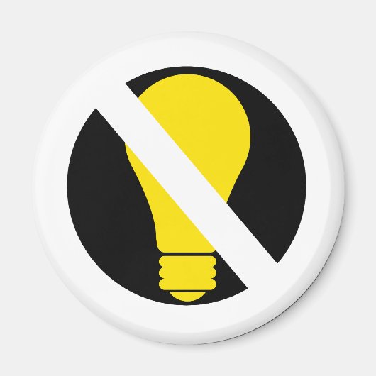 geen gloeilampen magneet (Voorkant)