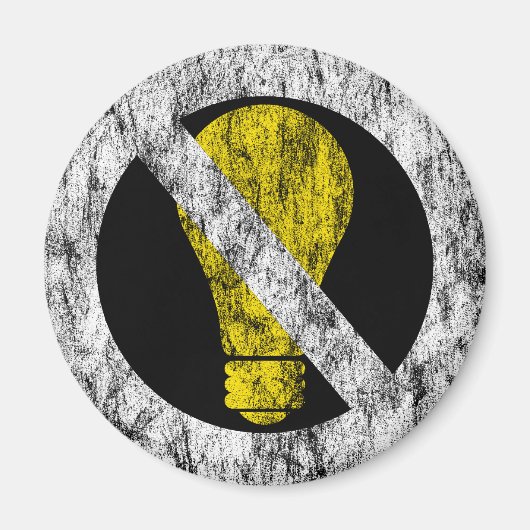 geen gloeilampen magneet (Voorkant)