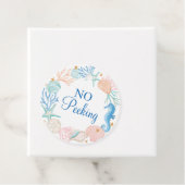 Geen gluren oceaan Waterverf schelp krans Bedankjes Labels (In situ)