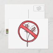 Geen gluten/hittevrij! briefkaart (Voorkant / Achterkant)