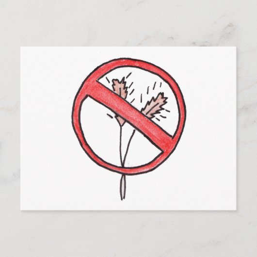 Geen gluten/hittevrij! briefkaart (Voorkant)