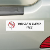 Geen gluten/hittevrij! bumpersticker (Op auto)