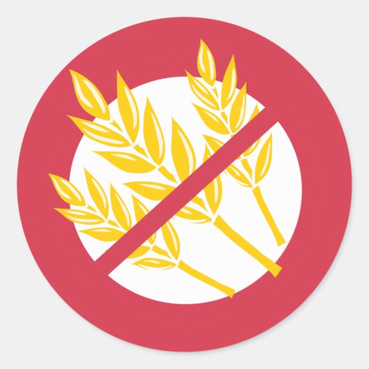 Geen gluten- of tarwevoedingsallergie Coeliakie Al Ronde Sticker (Voorkant)