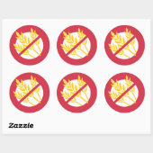 Geen gluten- of tarwevoedingsallergie Coeliakie Al Ronde Sticker (Vel)