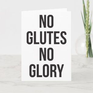 Geen Glutes Geen Glorie, Women's Workout Inspirere Kaart