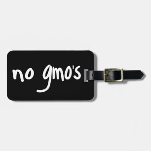 Geen GMO's voor een Gezonde Voedselomgeving Zwart Bagagelabel