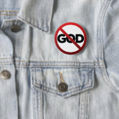 Geen God Ronde Button 5,7 Cm (In situ)