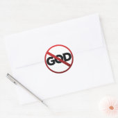 Geen God Ronde Sticker (Envelop)