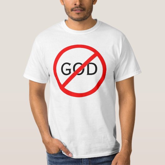 Geen godsymbool t-shirt (Voorkant)