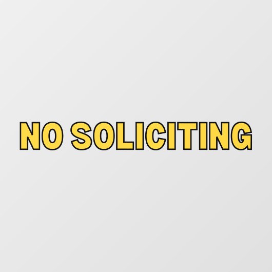 Geen Gold Black korte zakelijke deur Raamsticker (Vel)