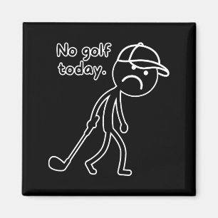 Geen golf vandaag, grappig verdrietig golfer ontwe magneet