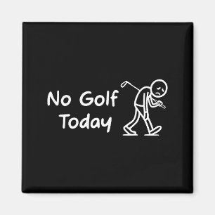 Geen Golf Vandaag Grappig Verdrietig Grafisch Stic Magneet