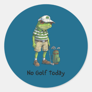 Geen golf vandaag, grappige golf, golfer ronde sticker
