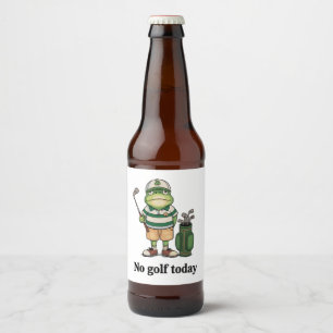 Geen golf vandaag kikker Vaderdag papa opa Bier Etiket
