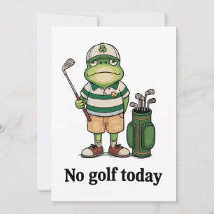 Geen golf vandaag kikker Vaderdag papa opa Kaart
