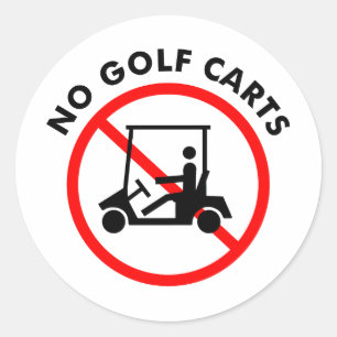Geen golfkarretjes Stickers