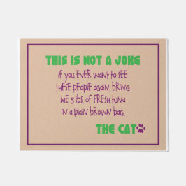 Geen grapje - de kat doormat deurmat