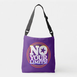 Geen grenzen! Witte Tekst Radiale Gfx Crossbody Tas