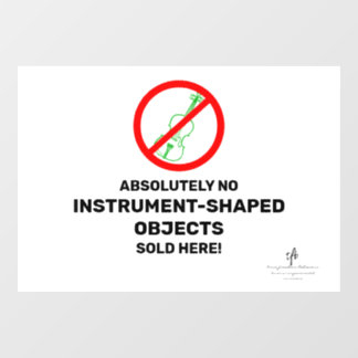 Geen groene Violet Lokale muziekwinkel Raamsticker