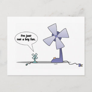 Geen grote fan briefkaart