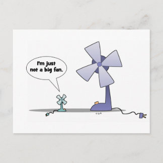 Geen grote fan briefkaart