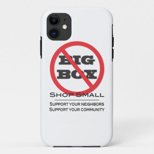 Geen grote winkels! Case-Mate iPhone case (Achterkant)