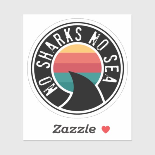 Geen haaien Geen Zee Sticker (Vel)