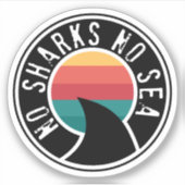 Geen haaien Geen Zee Sticker (Voorkant)