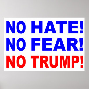 "Geen Haat, Geen Angst, Geen Trump!" Poster