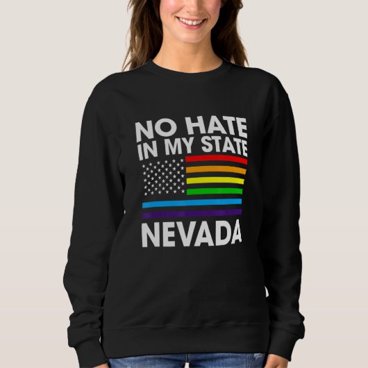 Geen haat in mijn staat LGBT Nevada Pride NV Gay L Trui (Voorkant)